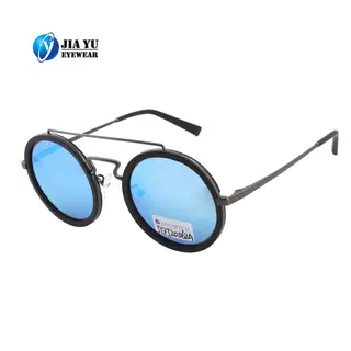 Xiamen Manufacture Retro UV400 Polarized Handmade Round Metal Sunglasses